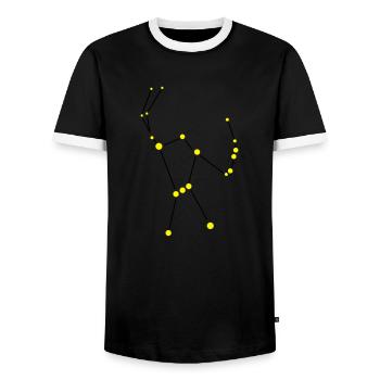 Star constellation - Orion - T-shirt contrasté Homme - noir/blanc - Devant - AI Model Female 172 light (172cm) & AI Model Male 178 light (178cm)