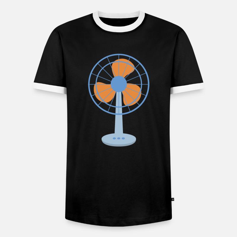 Ventilator - Männer Kontrast-T-Shirt - Schwarz/Weiß