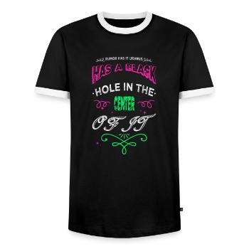 cool funny earth birthday birthday present - Men's Ringer Shirt - black/white - Front - AI Model Female 172 light (172cm) & AI Model Male 178 light (178cm)