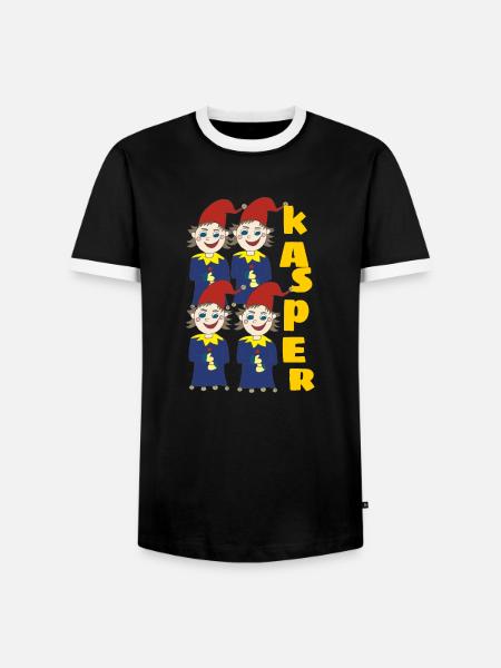 Kasper 4 - Men's Ringer Shirt - black/white