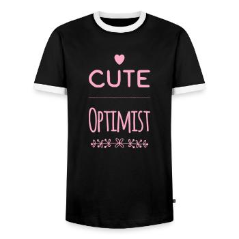 Dictons de bébé - Dictons amusants - T-shirt contrasté Homme - noir/blanc - Devant - AI Model Female 172 light (172cm) & AI Model Male 178 light (178cm)