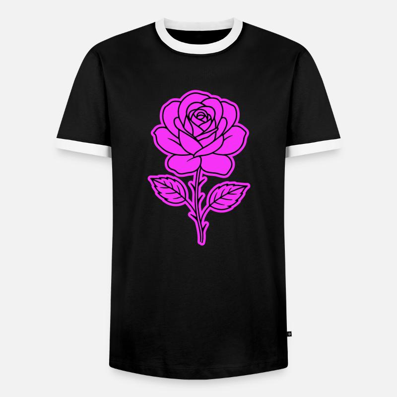 Rose Contour - Men's Ringer Shirt - black/white