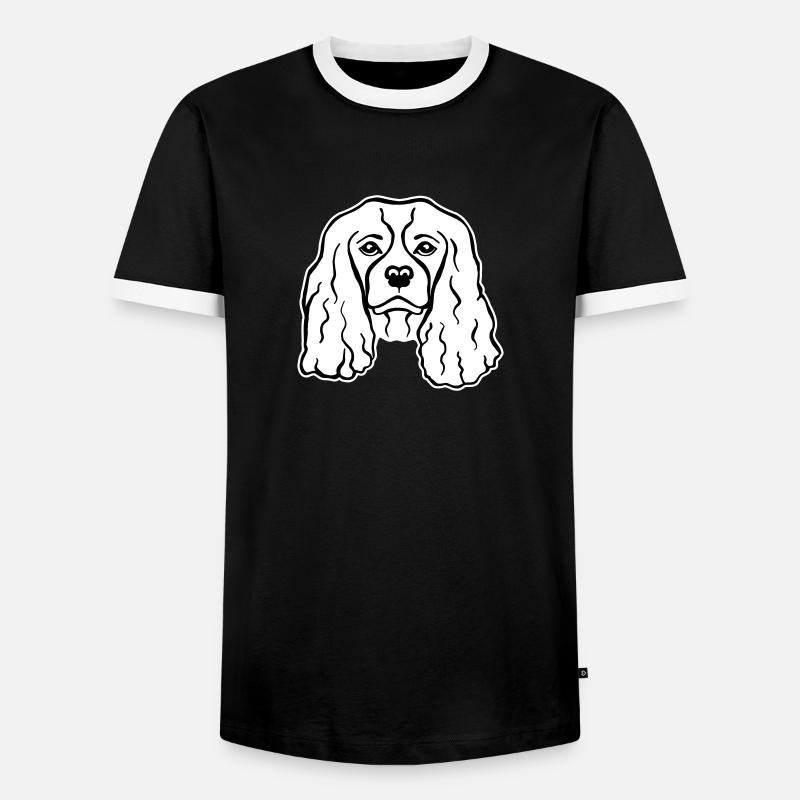Cavalier King Charles - Men's Ringer Shirt - black/white