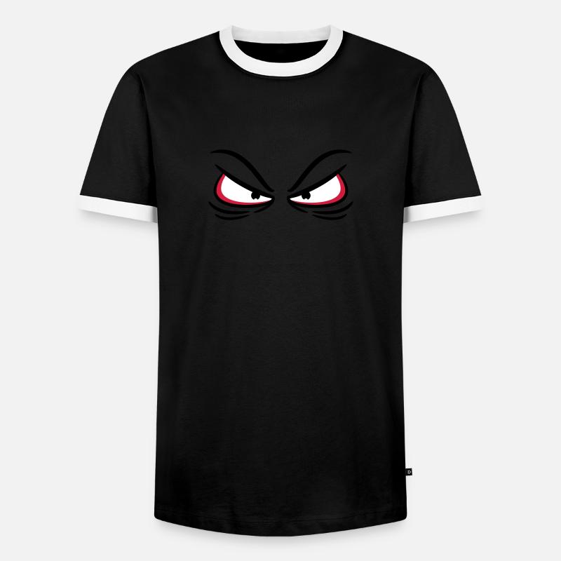 Evil Eyes - Men's Ringer Shirt - black/white