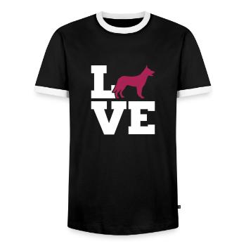 Berger - T-shirt contrasté Homme - noir/blanc - Devant - AI Model Female 172 light (172cm) & AI Model Male 178 light (178cm)