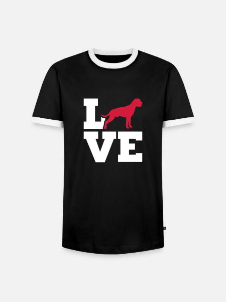 Boxer - Männer Kontrast-T-Shirt - Schwarz/Weiß