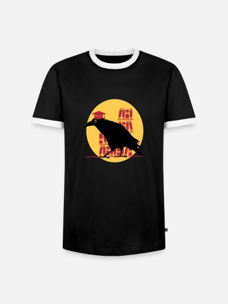 Dr. Crow - Männer Kontrast-T-Shirt - Schwarz/Weiß