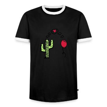 unstoppable love - T-shirt contrasté Homme - noir/blanc - Devant - AI Model Female 172 light (172cm) & AI Model Male 178 light (178cm)