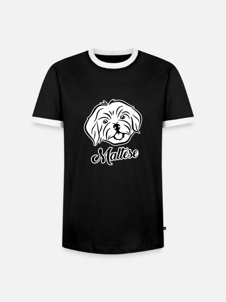 Bichon - T-shirt contrasté Homme - noir/blanc
