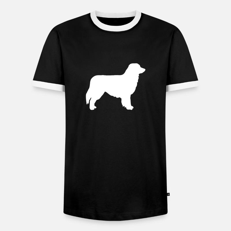 Australian Shepherd - Men's Ringer Shirt - black/white