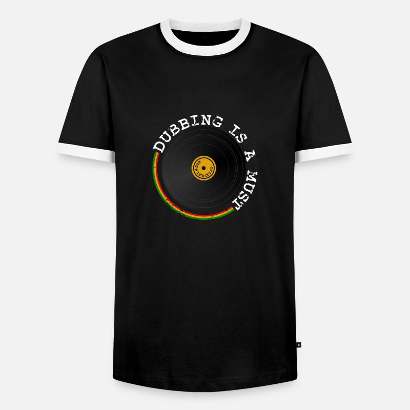 Dubbing - Men's Ringer Shirt - black/white