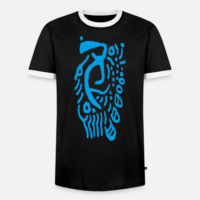 Wikinger Tribal - Männer Kontrast-T-Shirt - Schwarz/Weiß
