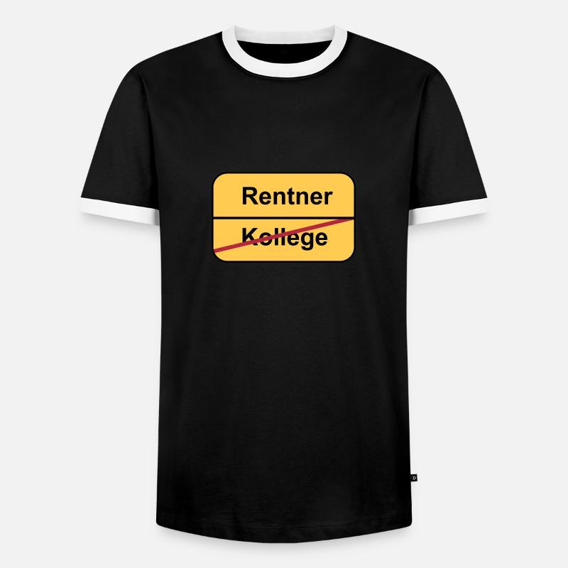 Pensionierung - Männer Kontrast-T-Shirt - Schwarz/Weiß
