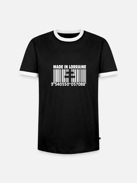 Made in Lorraine II - Men's Ringer Shirt - black/white