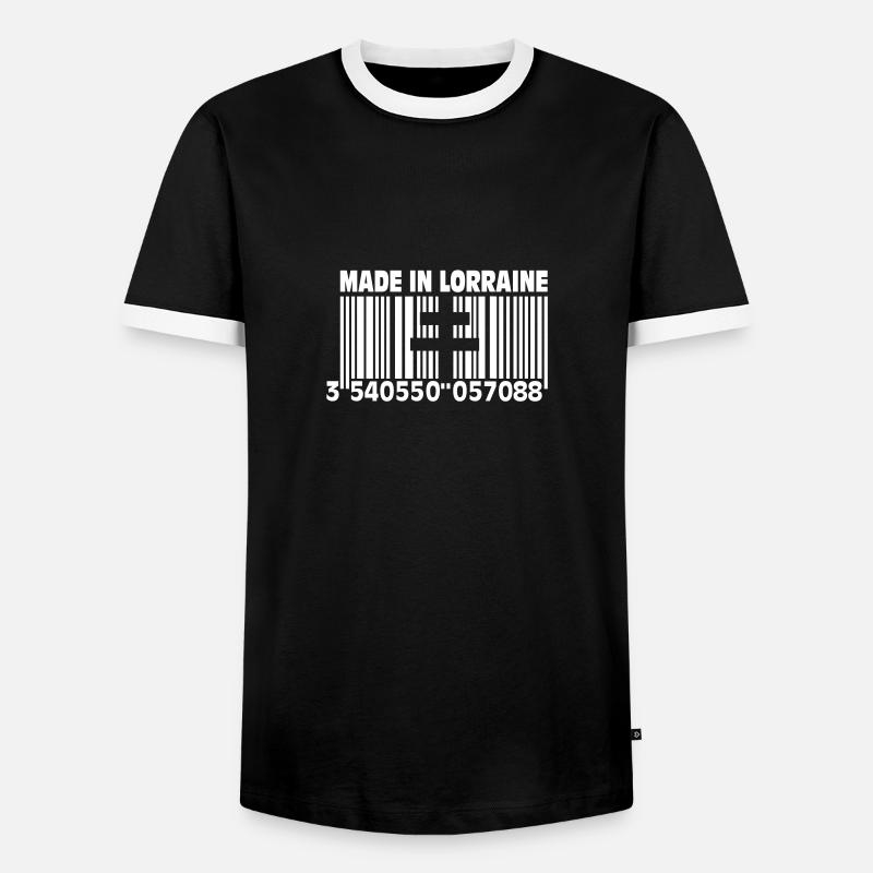 Made in Lothringen II - Männer Kontrast-T-Shirt - Schwarz/Weiß