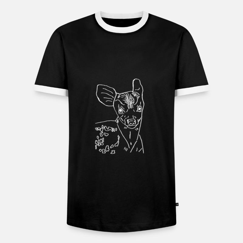 Fawn white - Men's Ringer Shirt - black/white