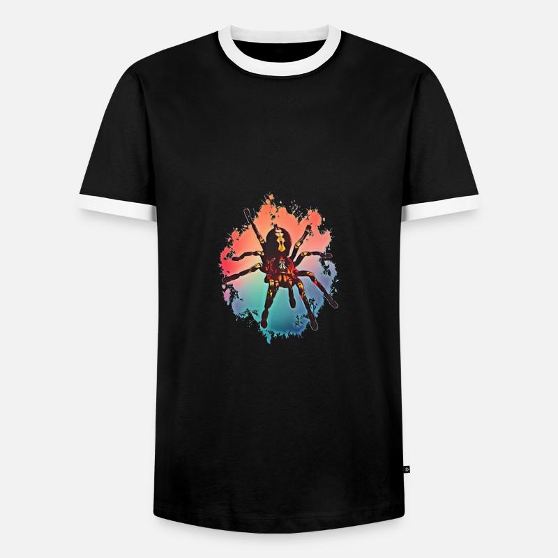 tarantulas - Men's Ringer Shirt - black/white