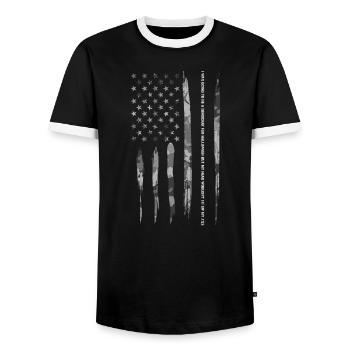 I Was Going To Be A Democrat For... - Men's Ringer Shirt - black/white - Front - AI Model Female 172 light (172cm) & AI Model Male 178 light (178cm)