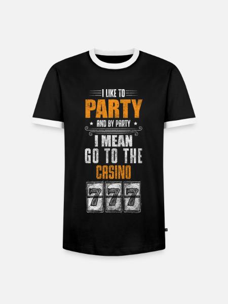 Kasino Slot Zocken Geldspielgerät - Männer Kontrast-T-Shirt - Schwarz/Weiß