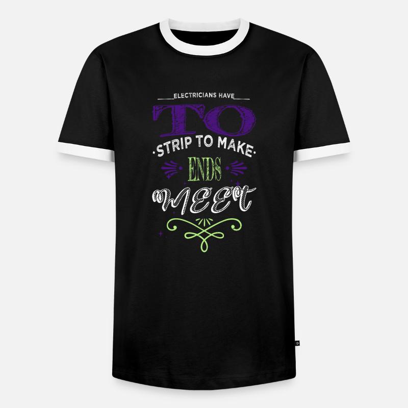 jokes engineer awesome electrical engineering - Men's Ringer Shirt - black/white