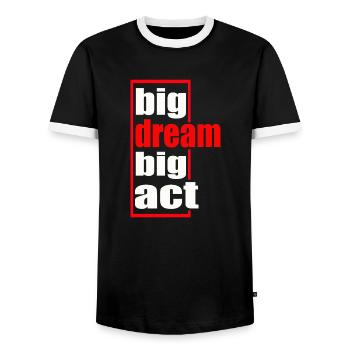 big bream big act - T-shirt contrasté Homme - noir/blanc - Devant - AI Model Female 172 light (172cm) & AI Model Male 178 light (178cm)