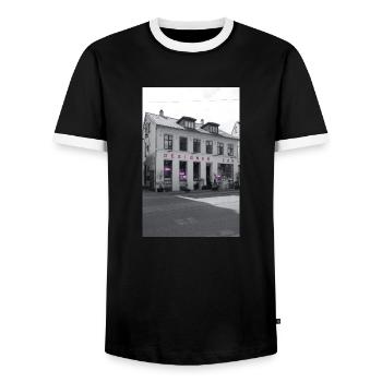 Copenhague - T-shirt contrasté Homme - noir/blanc - Devant - AI Model Female 172 light (172cm) & AI Model Male 178 light (178cm)