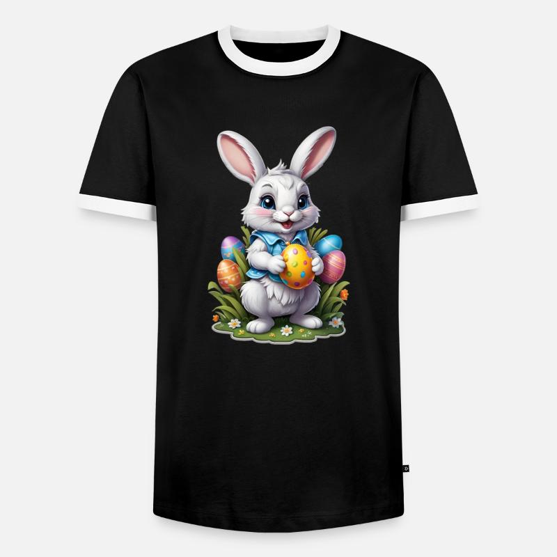 Easter Bunny - Men's Ringer Shirt - black/white