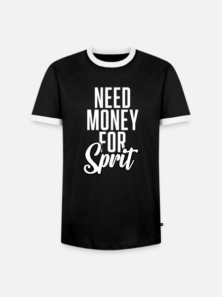 Need Money For Sprit - Männer Kontrast-T-Shirt - Schwarz/Weiß