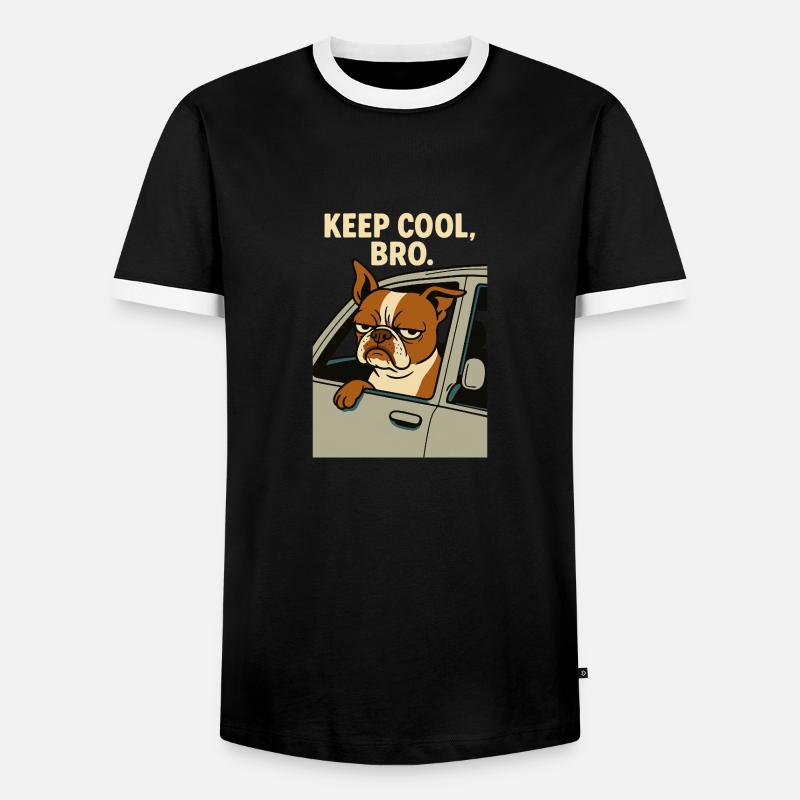 Keep Cool, Bro Pablo - Männer Kontrast-T-Shirt - Schwarz/Weiß