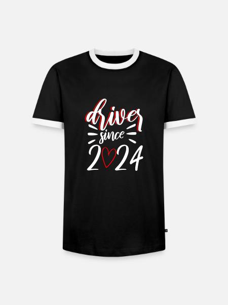 Führerschein 2024 Fahrprüfung Führerscheinprüfung - Männer Kontrast-T-Shirt - Schwarz/Weiß