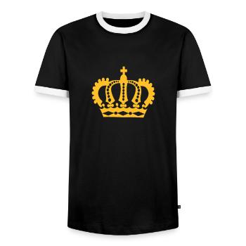 Crown Winner King Queen Princess - T-shirt contrasté Homme - noir/blanc - Devant - AI Model Female 172 light (172cm) & AI Model Male 178 light (178cm)