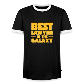 Best Lawyer In The galaxy - T-shirt contrasté Homme - noir/blanc - Devant - AI Model Female 172 light (172cm) & AI Model Male 178 light (178cm)