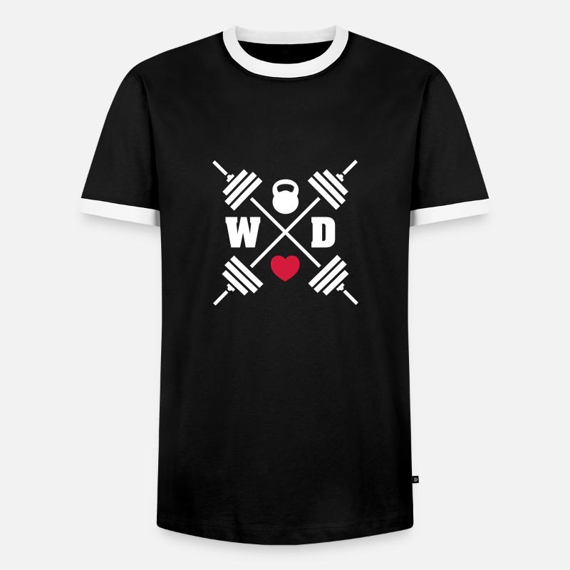Workout Love - T-shirt contrasté Homme - noir/blanc