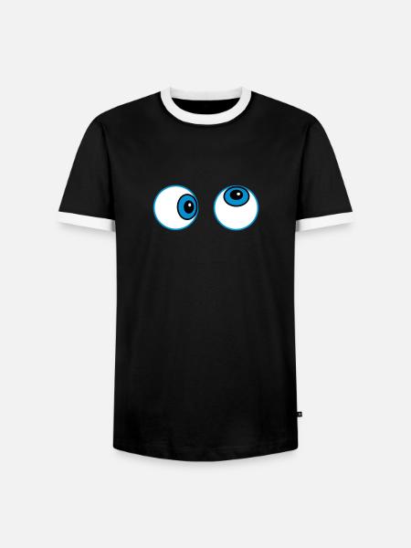 Eyes (d) - Men's Ringer Shirt - black/white