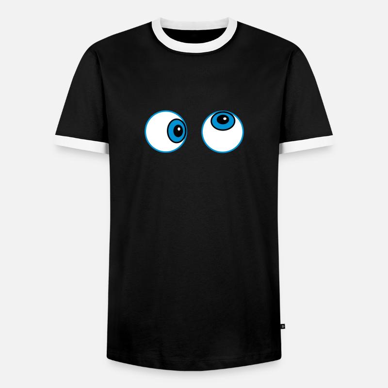 Eyes (d) - Men's Ringer Shirt - black/white