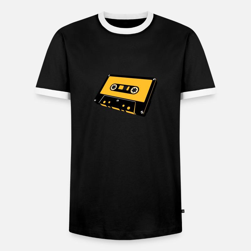 Tape - Männer Kontrast-T-Shirt - Schwarz/Weiß