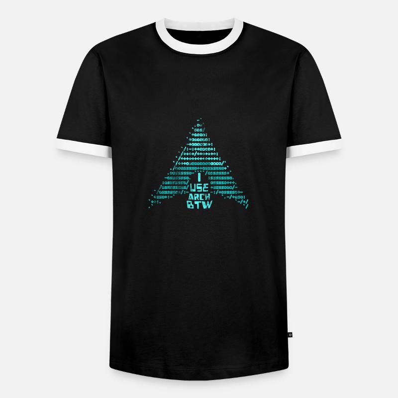 Arch BTW - Men's Ringer Shirt - black/white