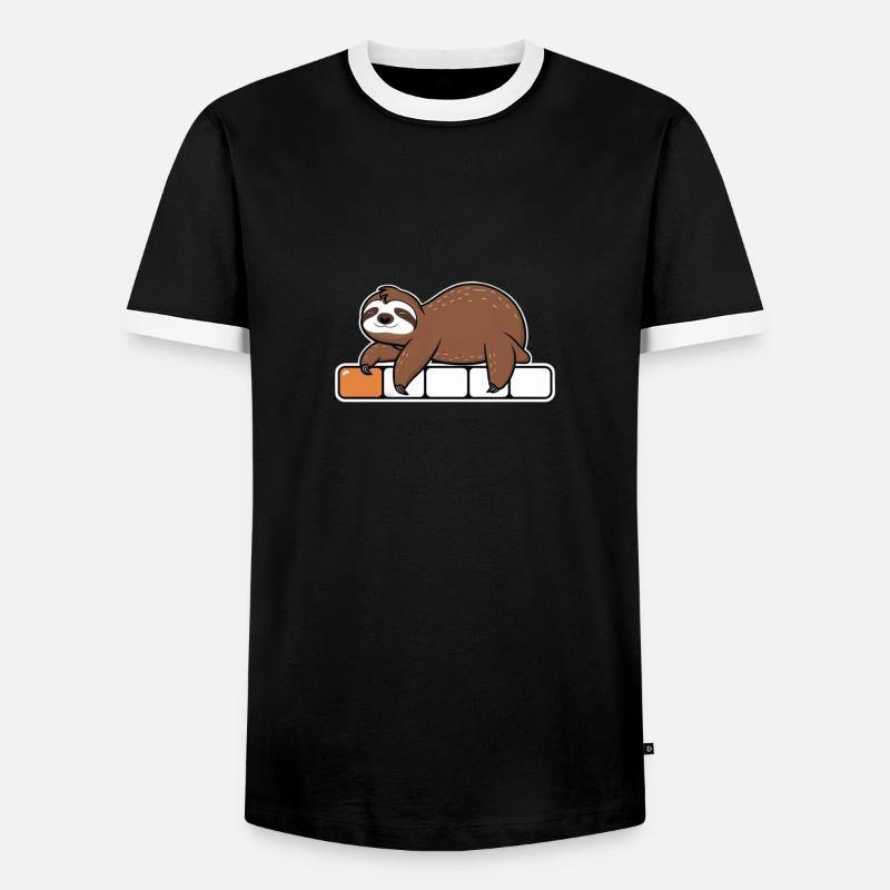 Mal eine Runde Chillen - Männer Kontrast-T-Shirt - Schwarz/Weiß