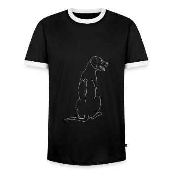 Rhodesian Ridgeback - Männer Kontrast-T-Shirt - Schwarz/Weiß - Vorne - AI Model Female 172 light (172cm) & AI Model Male 178 light (178cm)