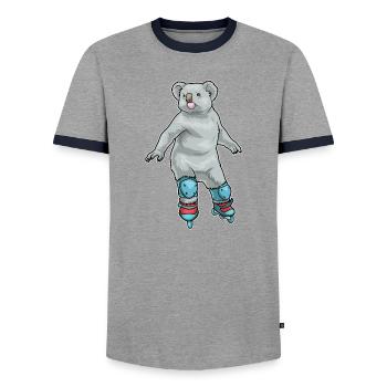 Koala Patins à roues alignées - T-shirt contrasté Homme - gris/marine  - Devant - AI Model Female 172 light (172cm) & AI Model Male 178 light (178cm)