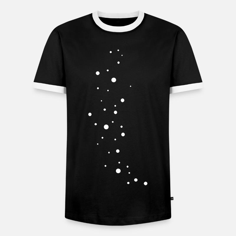 Glitter dots - Men's Ringer Shirt - black/white