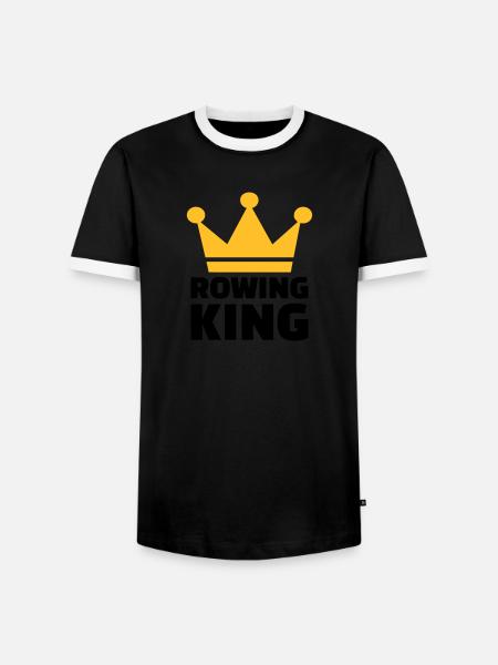 Rowing King - T-shirt contrasté Homme - noir/blanc