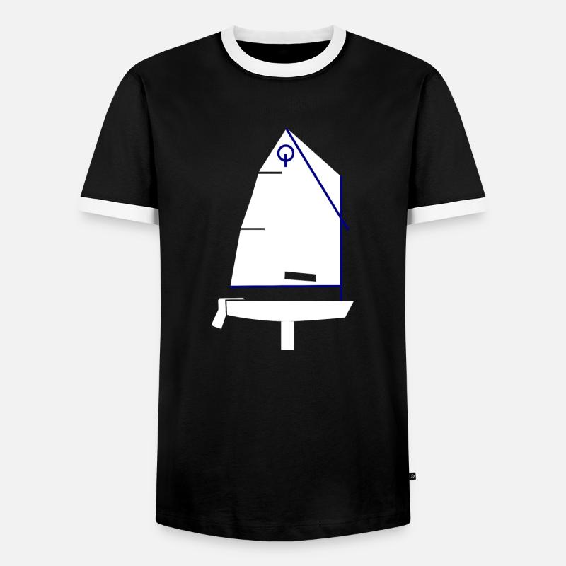 Opti DD - Männer Kontrast-T-Shirt - Schwarz/Weiß
