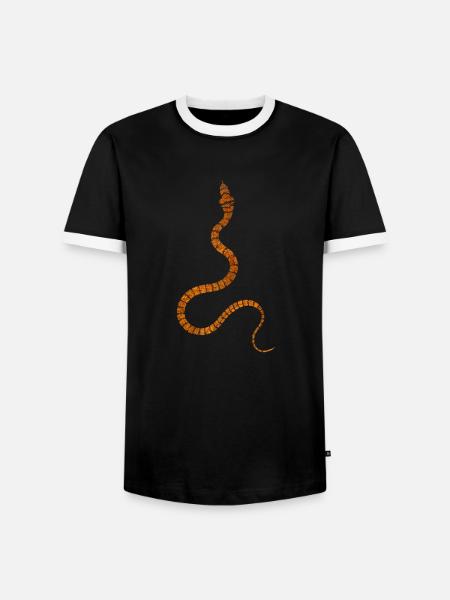 serpent - T-shirt contrasté Homme - noir/blanc