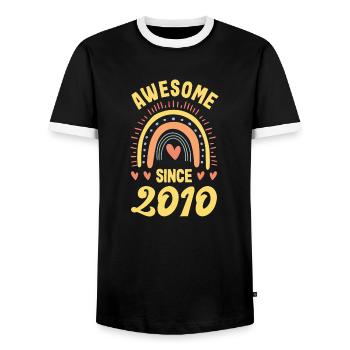12ter Geburtstag 12 Jahre Idee zum 12. Geburtstag - Männer Kontrast-T-Shirt - Schwarz/Weiß - Vorne - AI Model Female 172 light (172cm) & AI Model Male 178 light (178cm)