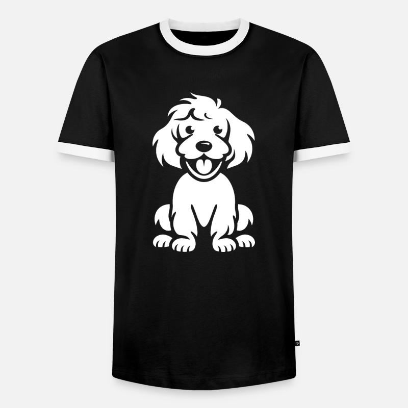 Cocker Spaniel Dog - Men's Ringer Shirt - black/white