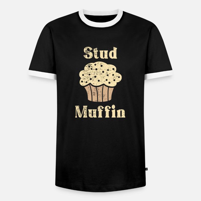 Stud Muffin - Men's Ringer Shirt - black/white
