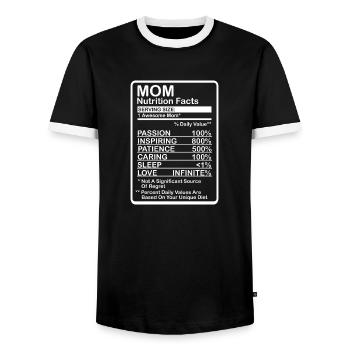 Mother Nutritional Values - Men's Ringer Shirt - black/white - Front - AI Model Female 172 light (172cm) & AI Model Male 178 light (178cm)