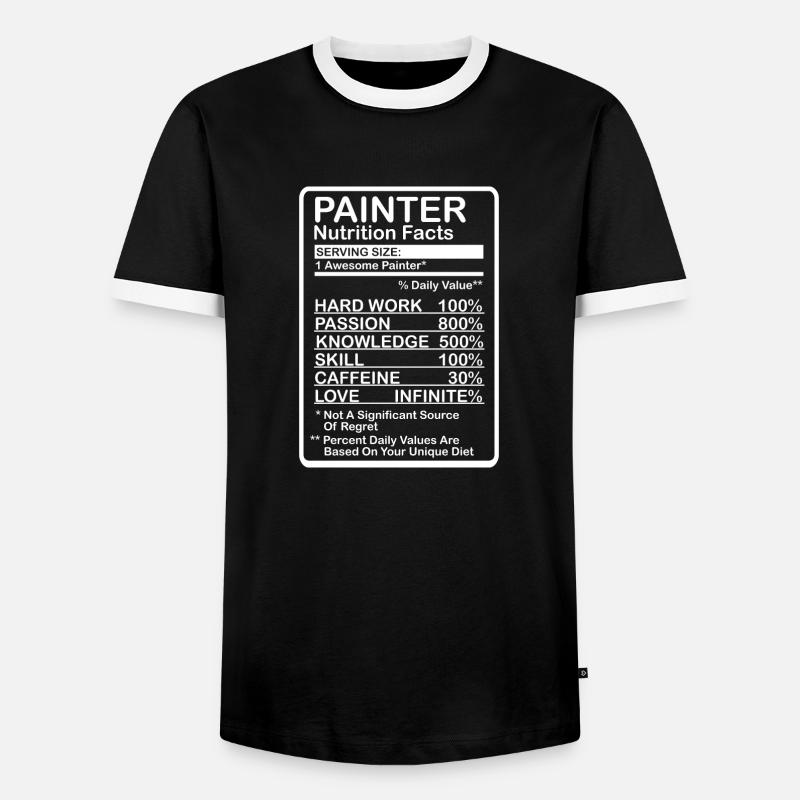 Painter Nutritional Information - Men's Ringer Shirt - black/white