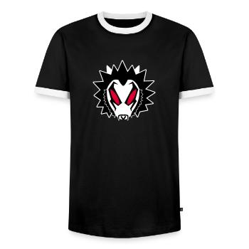 Ekubo Le Dernier Skwirell - T-shirt contrasté Homme - noir/blanc - Devant - AI Model Female 172 light (172cm) & AI Model Male 178 light (178cm)